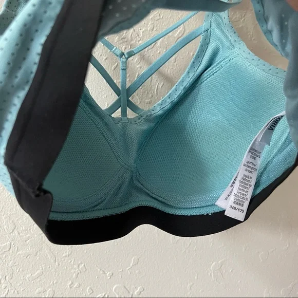 Victoria Secret Strappy Sports Bra Blue 34B - Picture 6 of 9